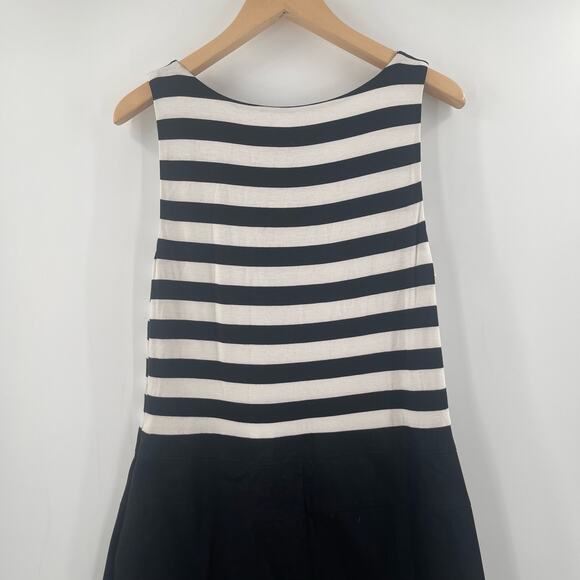 SPENSE Dress Size 14 Black and White Stripe Zipper Detail Sleeveless Office NWT - Picture 7 of 15